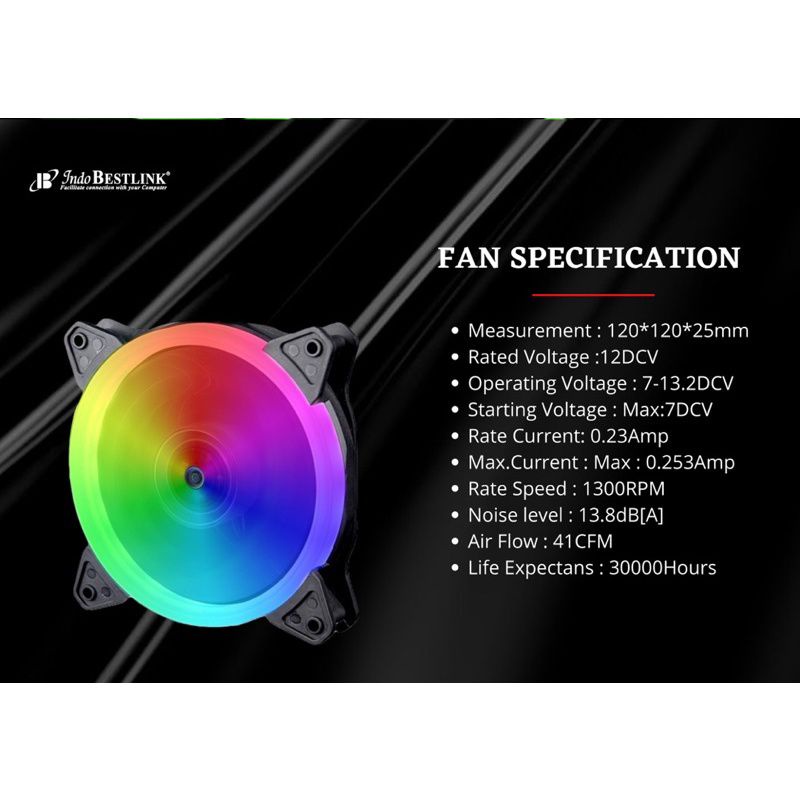 FAN RGB LAMPU/FAN CASING RGB LAMPU FAN CPU CASING RGB/FAN CASE INDOBESTLINK.