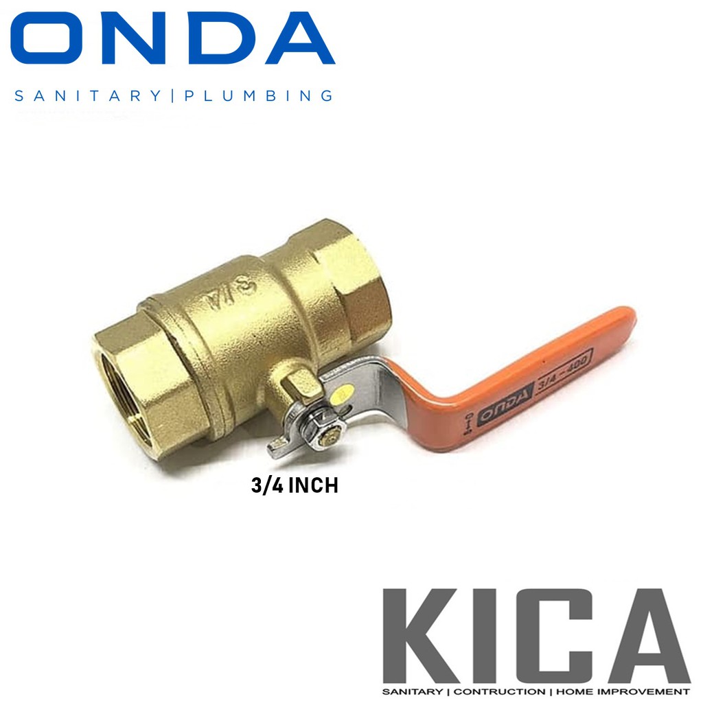 BALL VALVE 3/4 INCH ONDA / STOP KRAN KUNINGAN / KRAN AIR 3/4 INCH ONDA