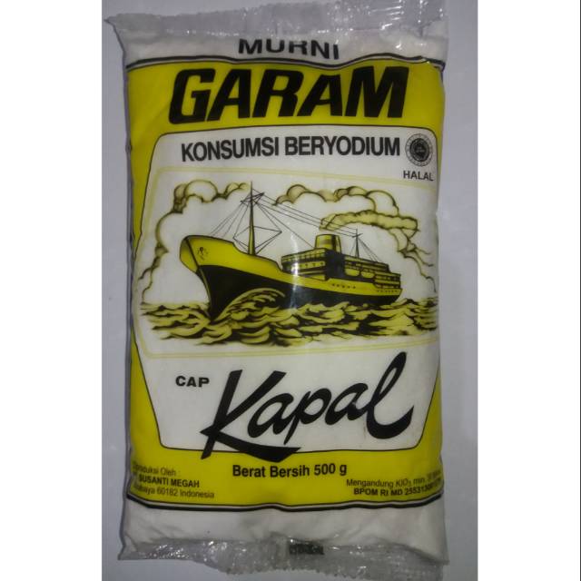 

Garam konsumsi cap Kapal 250gr, 500gr