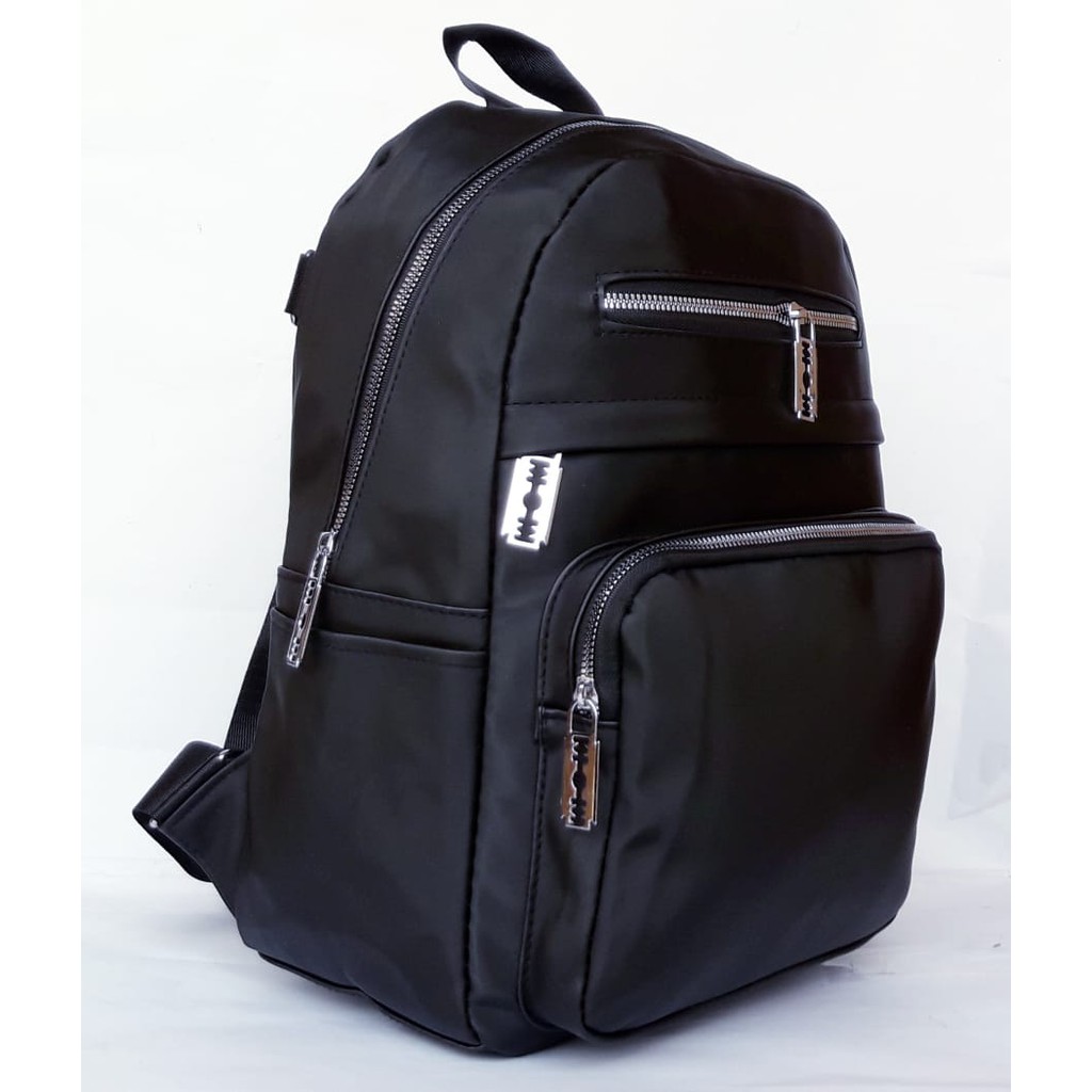 PROMO CUCI GUDANG TAS Ransel Remaja Fashion 2in1 Bisa Ransel dan Selempang Bahan Anti Air Import - Silet 15inch