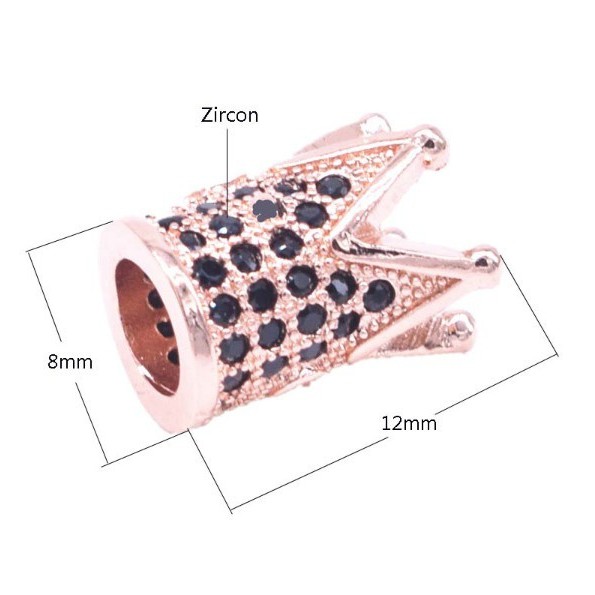 2pcs / Set Gelang Tangan Manik-Manik Kuningan Warna Pink / Emas Untuk Pria