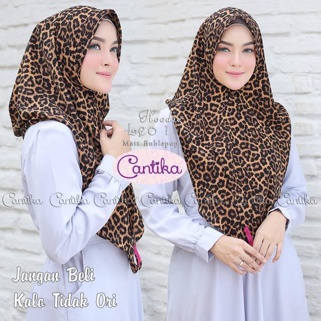 Goode leopard cantika / jilbab ori cantika / kerudung instan macan / hijab pet antem