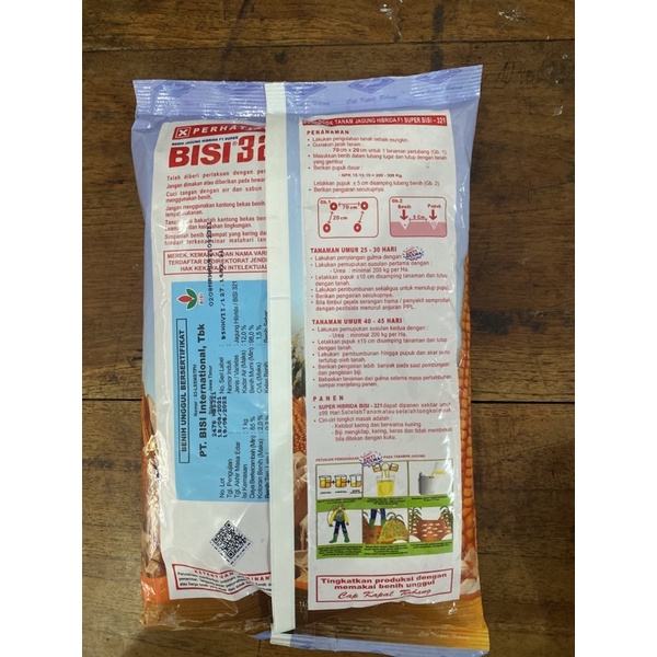 Benih Jagung HIBRIDA F1 SUPER SIMETAL BISI 321 . Isi 1 kg dari Bisi-1