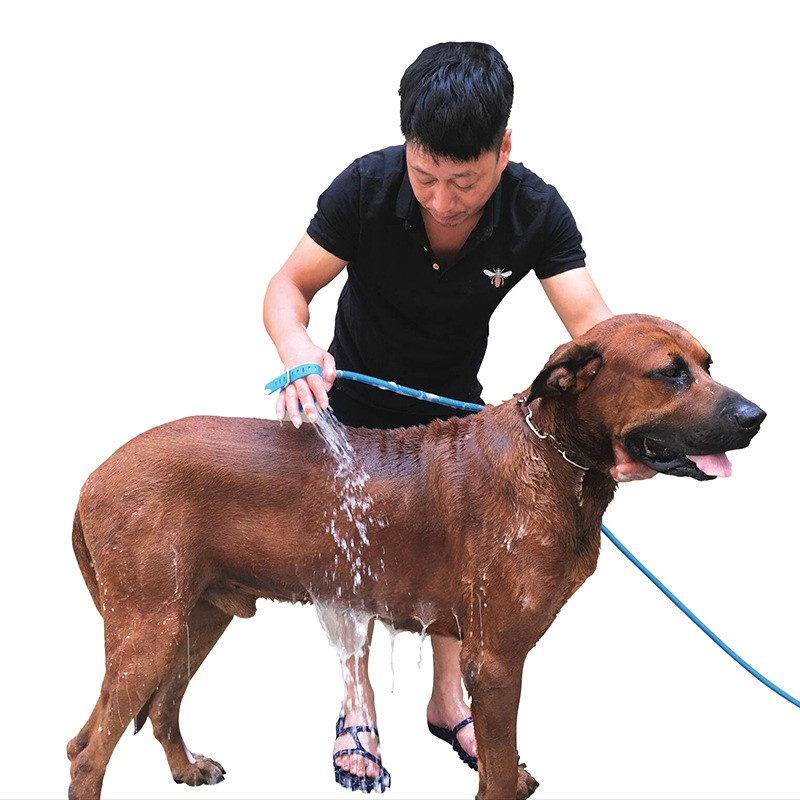 Selang Shower Dengan Sikat Mandi Untuk Anjing Dan Kucing