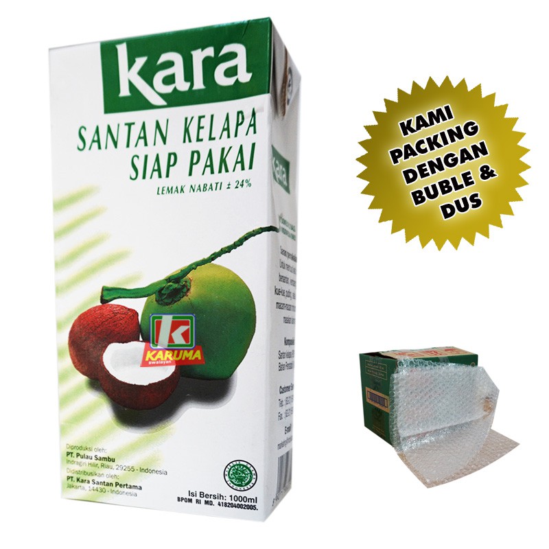 

Kara Santan Kelapa Siap Pakai 1000mL Packing Aman