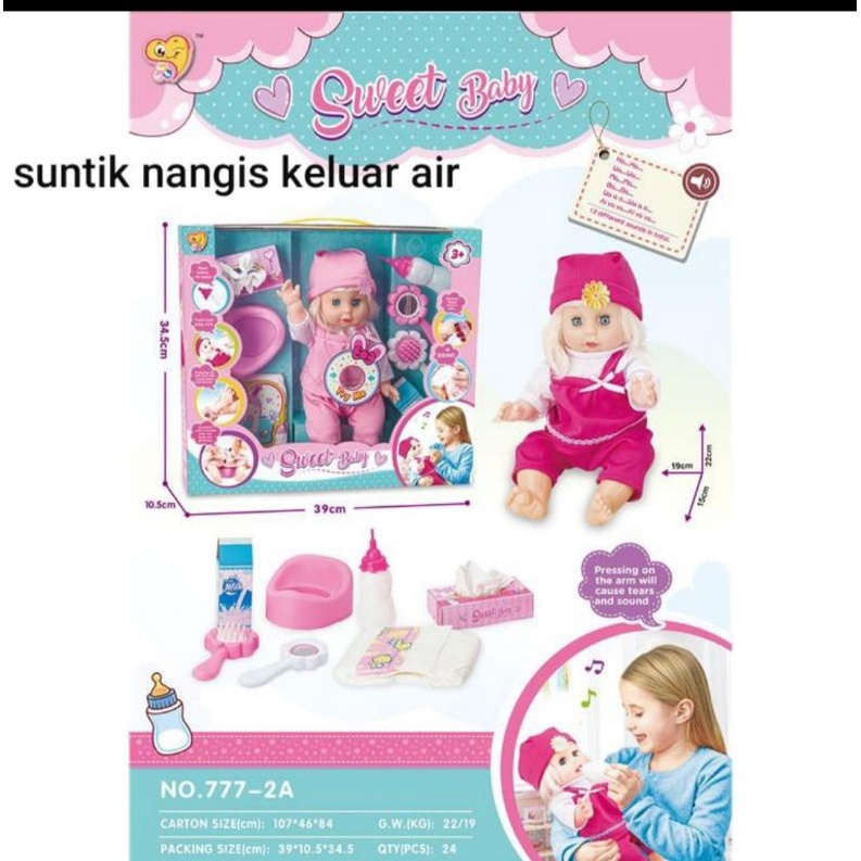 MAINAN BONEKA LOVELY  BABY WAJAH BISA BERGERAK