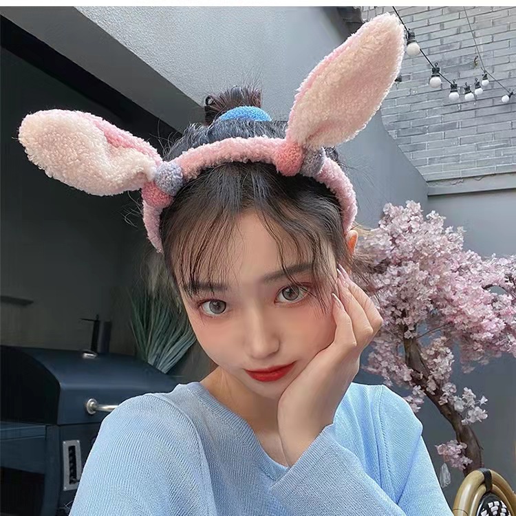 Bandana Korea Bunny Hiasan Rambut - Bando Kelinci Lucu Wanita Import