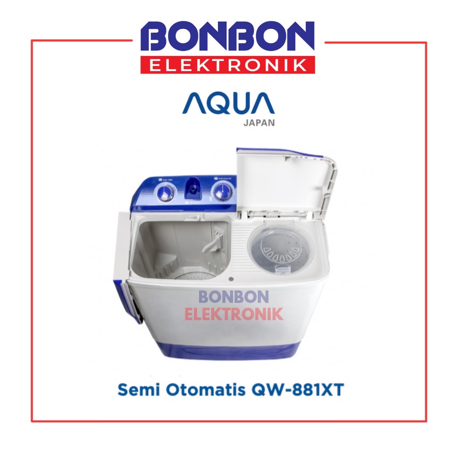 AQUA Mesin Cuci 2 Tabung 8KG QW-881XT / QW 881 XT / QW881XT