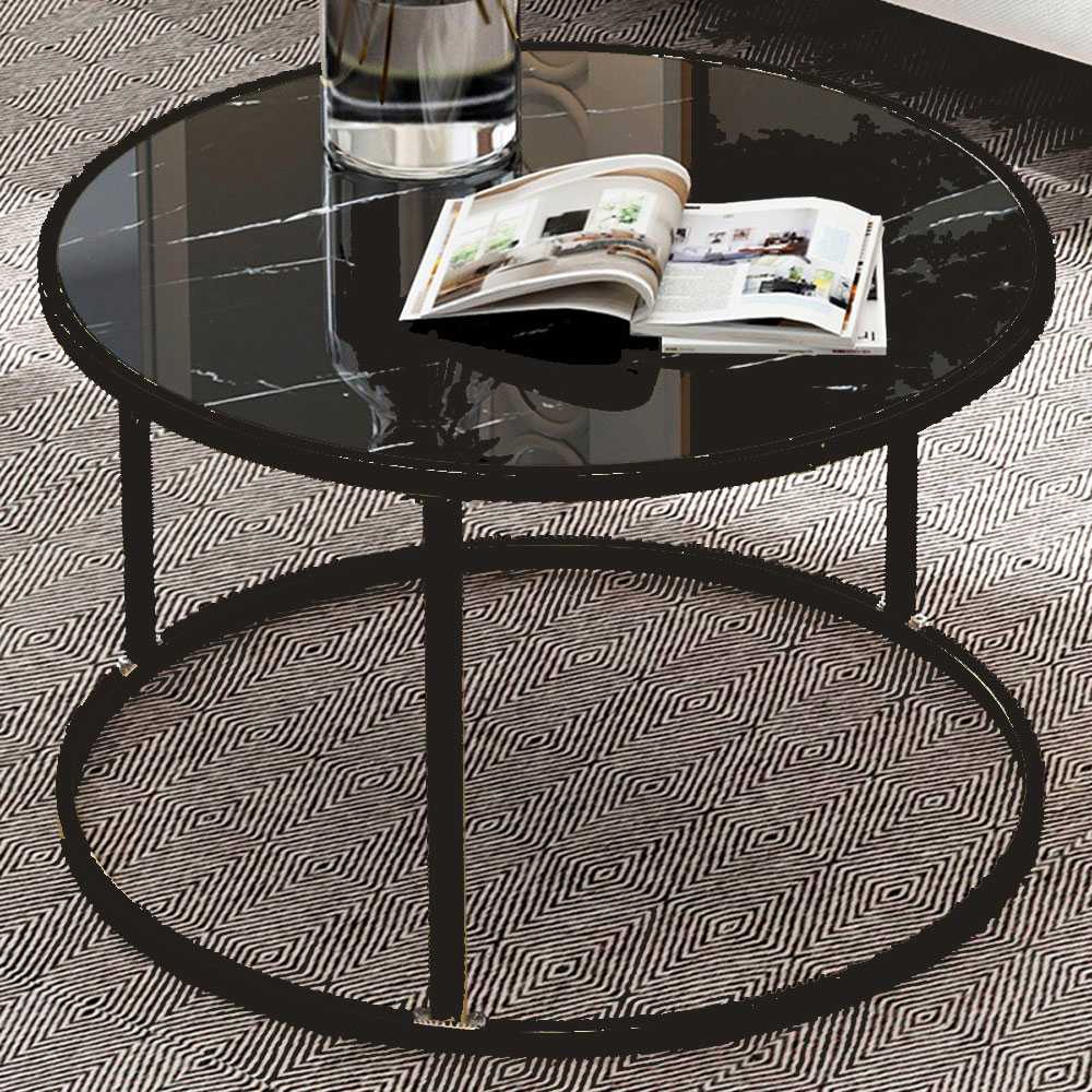 Geja Meja Sofa Side Table Marbel European Style Round - ND07