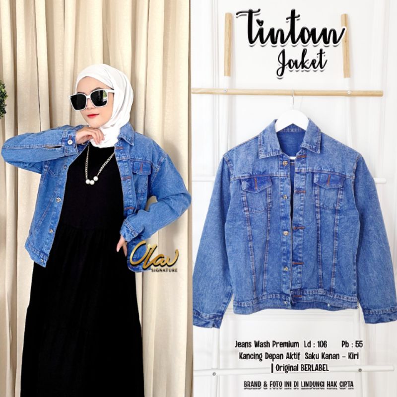 TINTAN JACKET JEANS ORIGINAL BY OLAV//JACKET WANITA DEWASA