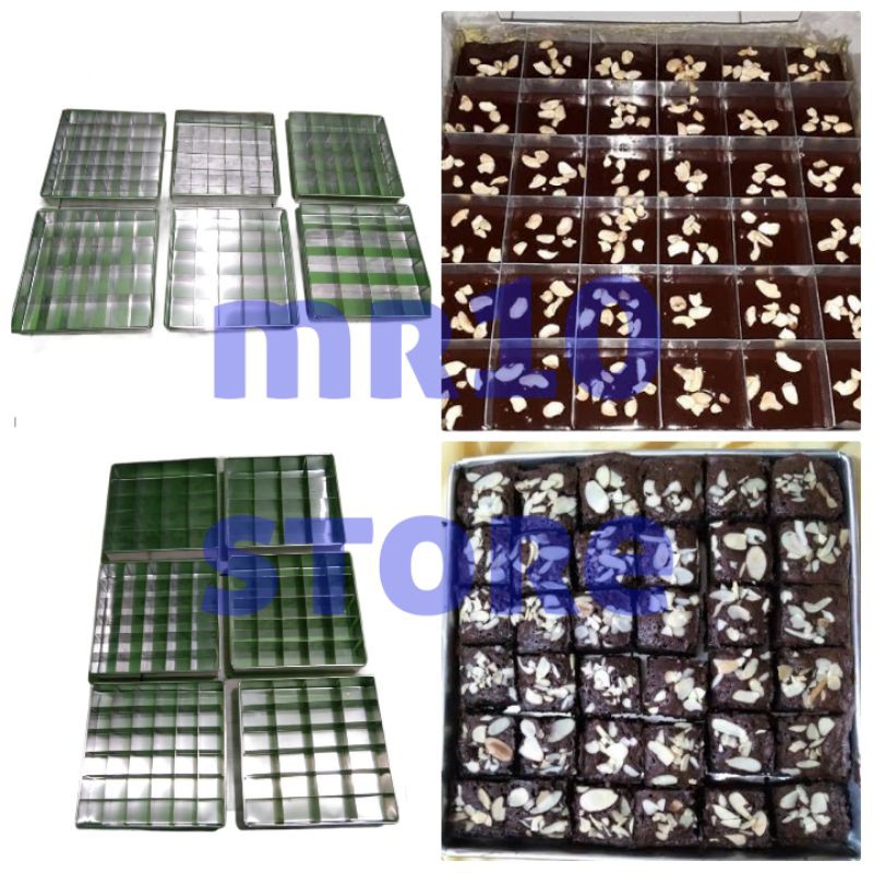 loyang brownies berbagai macam varian sekat/loyang sekat 20x20x4 cm