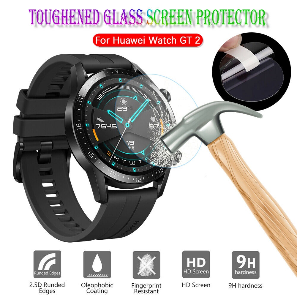 [Harga Grosir]1pc Pelindung Layar Tempered Glass Anti Gores Untuk Smartwatch Huawei GT 2 / GT2 Pro / GT Runner/Hot Sale