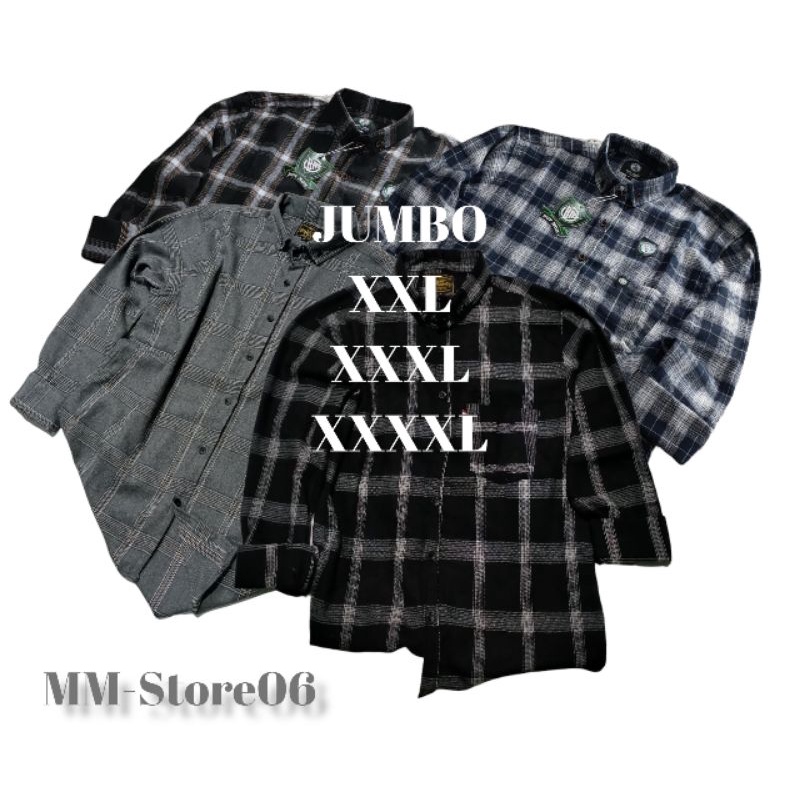 JUMBO XXL XXXL KEMEJA FLANEL JUMBO KEMEJA FLANEL LENGAN PANJANG KEMEJA FLANNEL KEMEJA FLANEL PRIA WANITA KEMEJA FLANEL LENGAN PANJANG