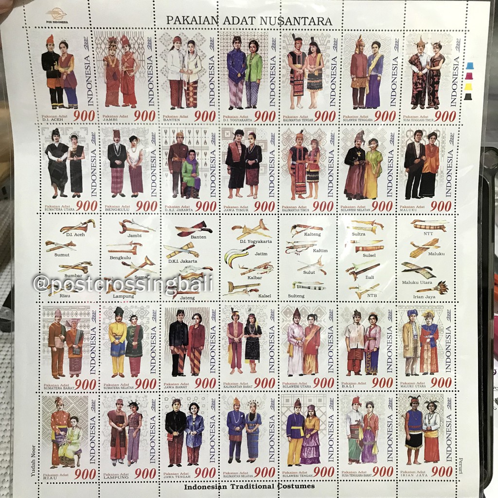 

Prangko Pakaian Adat Nusantara 2000 Traditional Costumes Pos Indonesia Perangko MURAH ORI Filateli