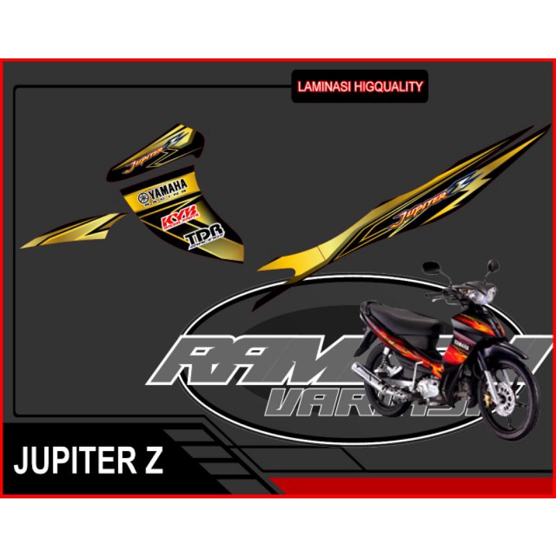 Stiker stripping variasi Jupiter Z burhan/ stripping variasi Jupiter Z burung hantu racing