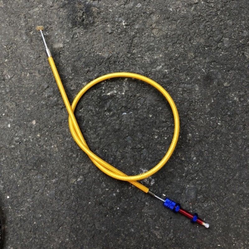 Kabel kopling karbon Thailand ORI ginal variasi motor Vixion Satria Fu Gl Nija RX king dll universal-Karbon kuning