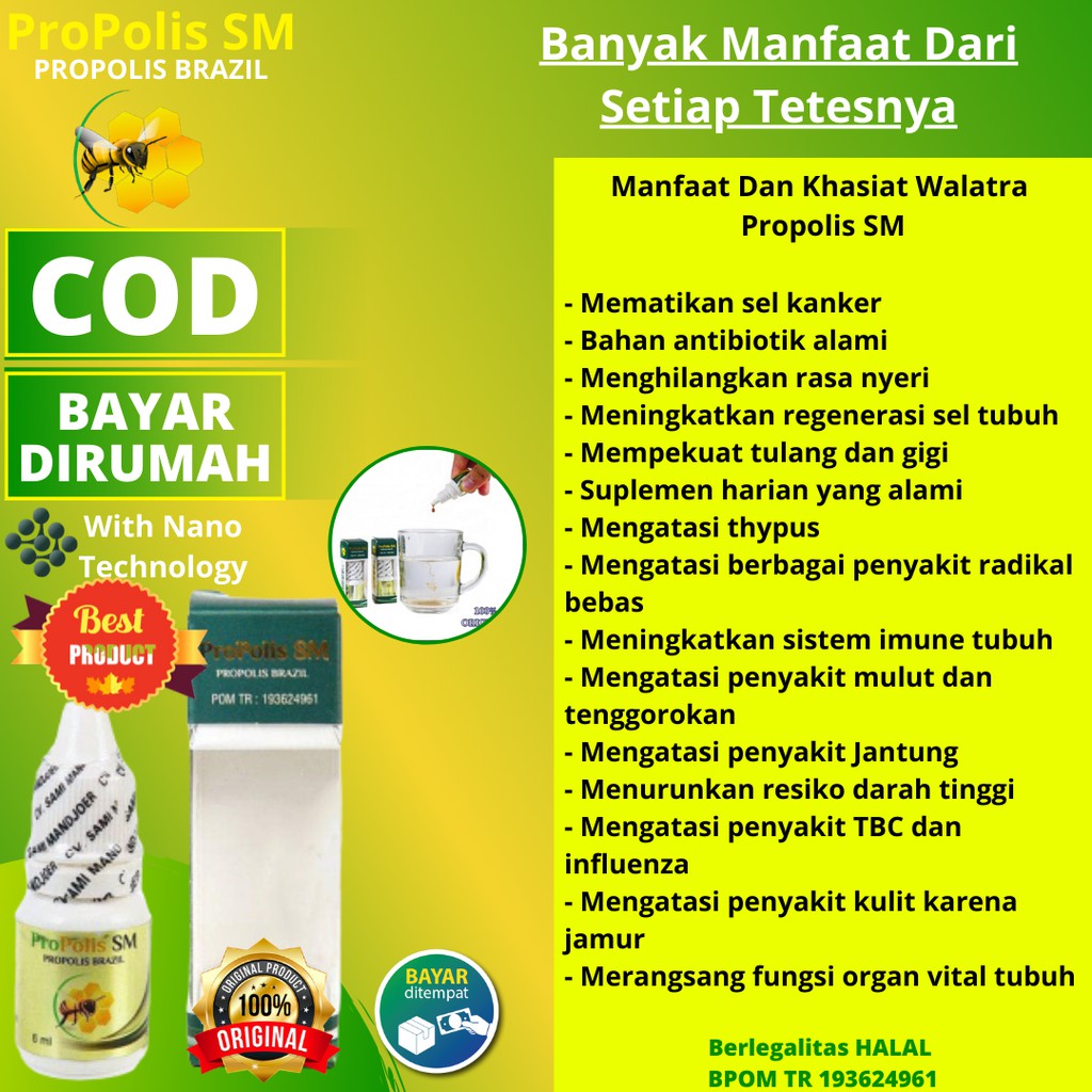 Obat Polip Hidung, Sinusitis, Hidung Tersumbat, Pilek Menahun - Obat Tetes Hidung Propolis SM - BPOM-6