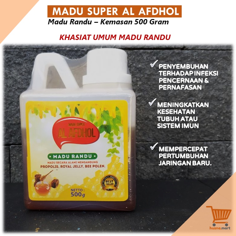 Madu Randu Super Al Afdhol  Asli - Kemasan 500 Gram