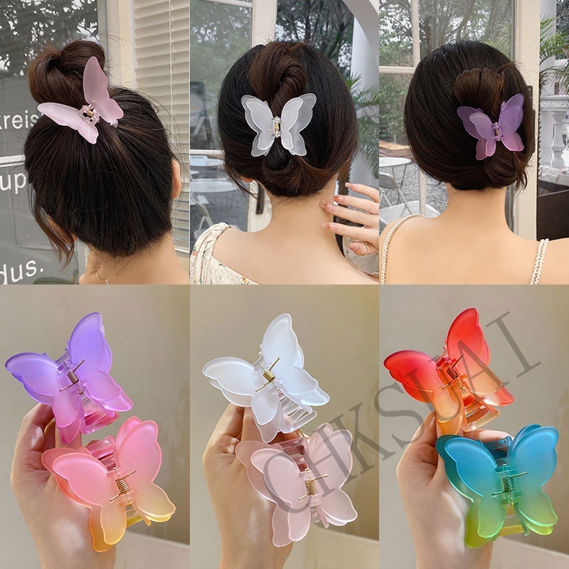 Jepit Rambut Model Butterfly Gaya Korea Untuk Wanita