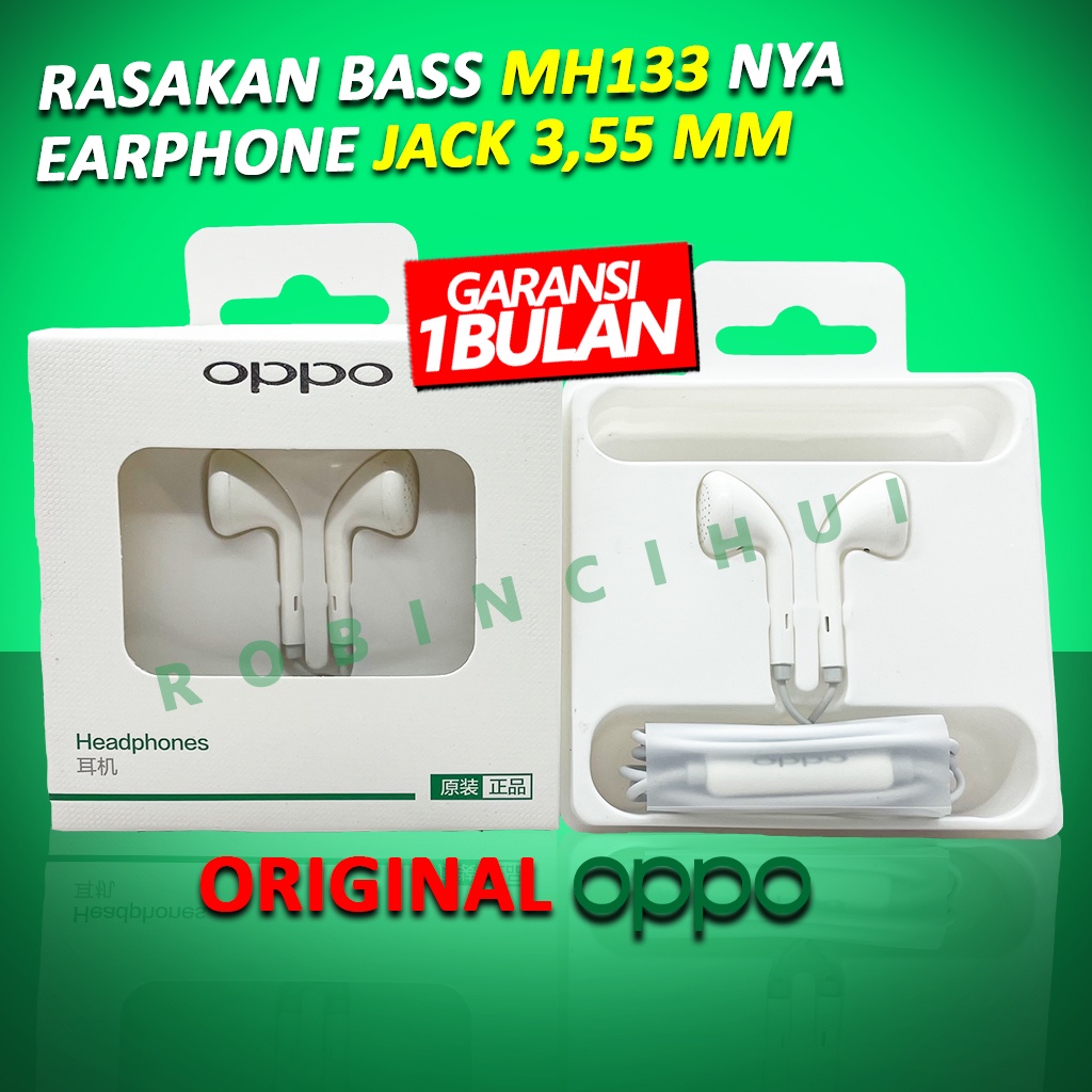 HEADSET OPPO MH133 JACK 3,55MM ORIGINAL - EARPHONE OPPO MH133 JACK 3,55MM - HANDSFREE OPPO MH133 JACK 3,55MM - HEADSET OPPO - HEADSET OPPO 3.55MM - HEADSET JACK - HEADSET OPPO ORIGINAL - OPPO MH133