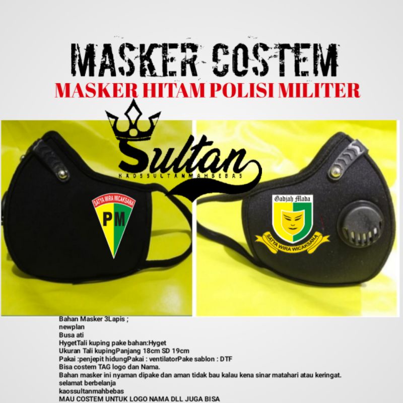 Jual MASKER VENTILATOR COSTEM//MASKER PM POLISI MILITER | Shopee Indonesia