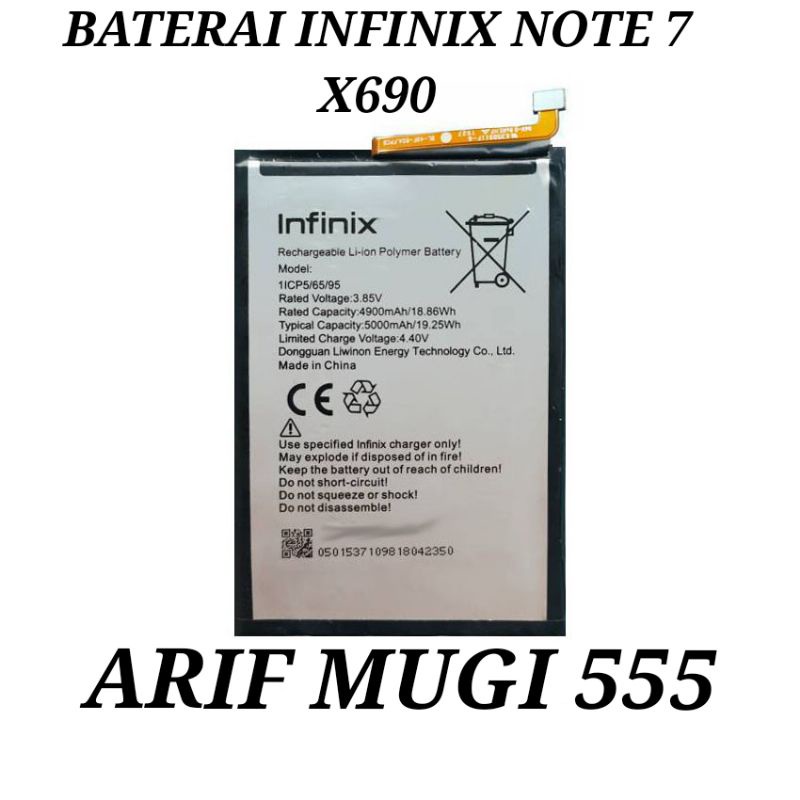 BATERAI BATRAI BATTERY BATRE BATU HP INFINIX NOTE 7 X690 ORIGINAL