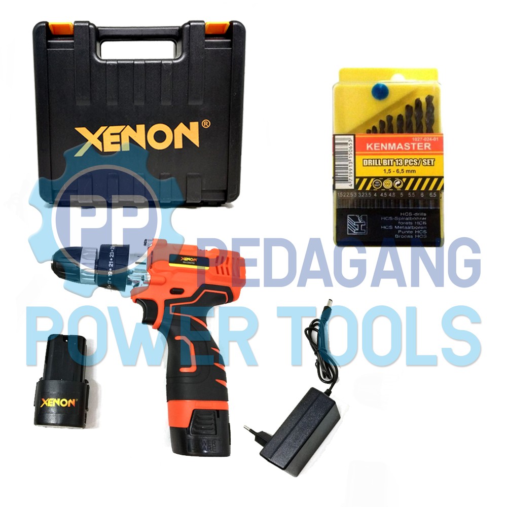 BUNDLING XENON CDID700 BOR BETON BATERAI &amp; KENMASTER MATA BOR BESI SET 13 PCS