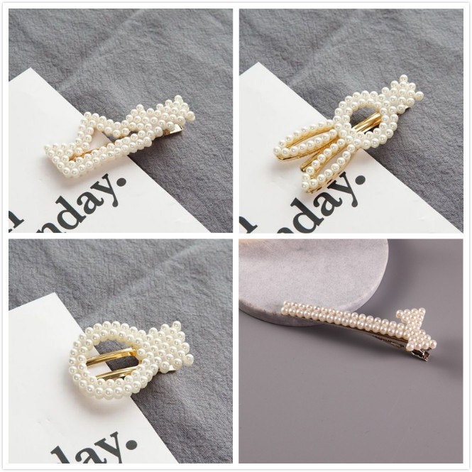 Alloy Rabbit Peach Beloved Butterfly Knot with Pearl Mesh  Hair clip