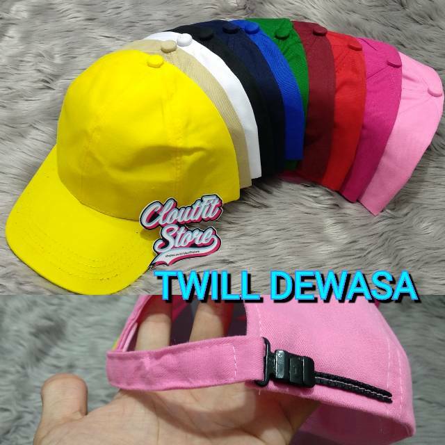  Topi  Baseball Polos TWILL Drill Tumblr Cap MURAH Shopee  