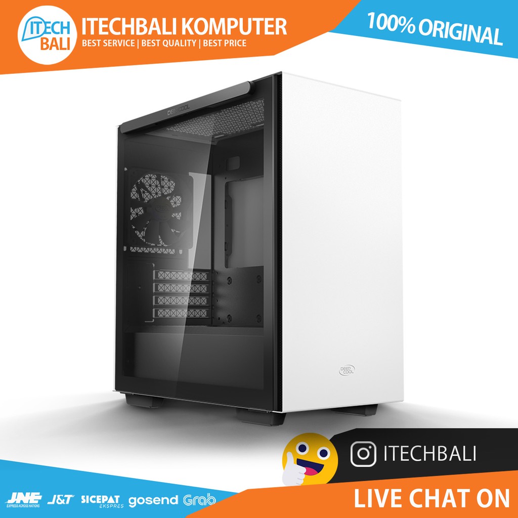 Casing DEEPCOOL Macube 110 White - Tempered Glass mATX | ITECHBALI