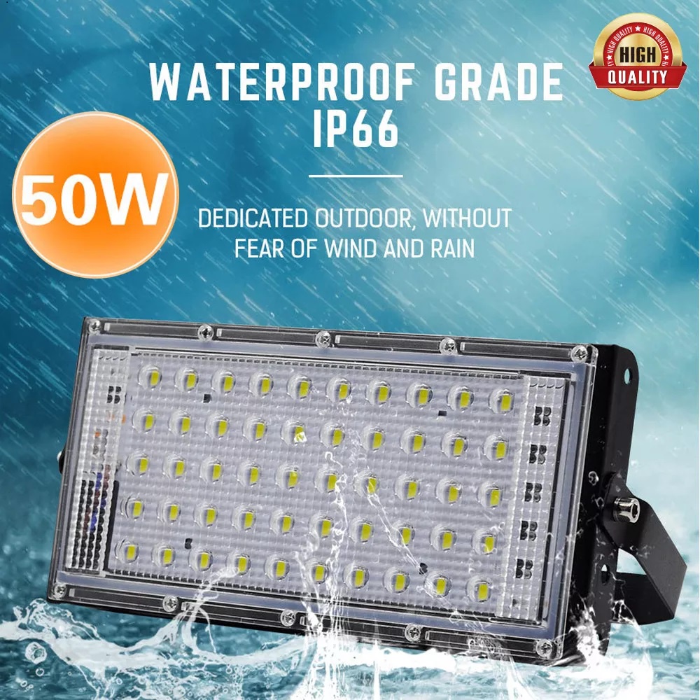 Lampu tembak LED sorot tembak floodlight slim SMD 50w 50 w 50watt 50 watt lampu LED sorot tembak lampu LED dekorasi hias panggung putih kuning warm white RGB super terang jarak jauh lapangan pameran toko reklame taman jalan outdoor parkiran anti air hujan