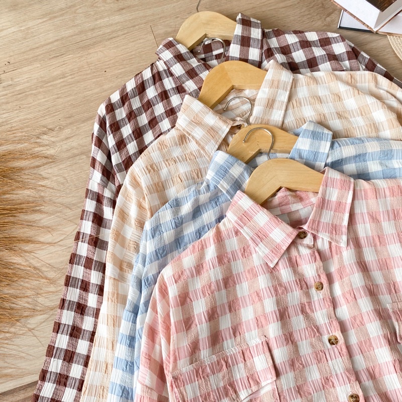 Gingham oversize shirt