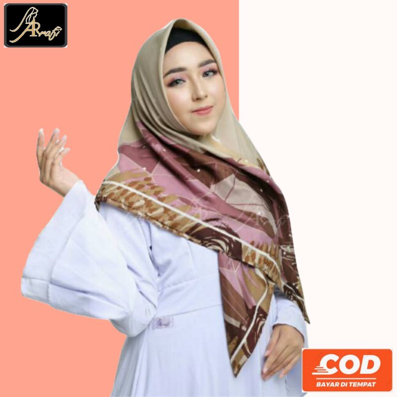 jilbab hijab kerudung segi empat arrafi AR 165 krudung kudung jilbap voal motif crystal terbaru ori 