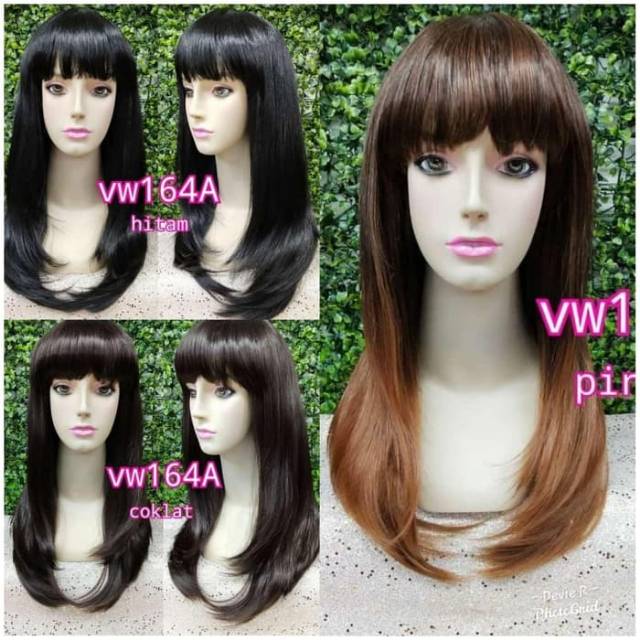 WIG KOREA RAMBUT PALSU PANJANG RAMBUT ASLI WIG MURAH WIG CURLY 164A