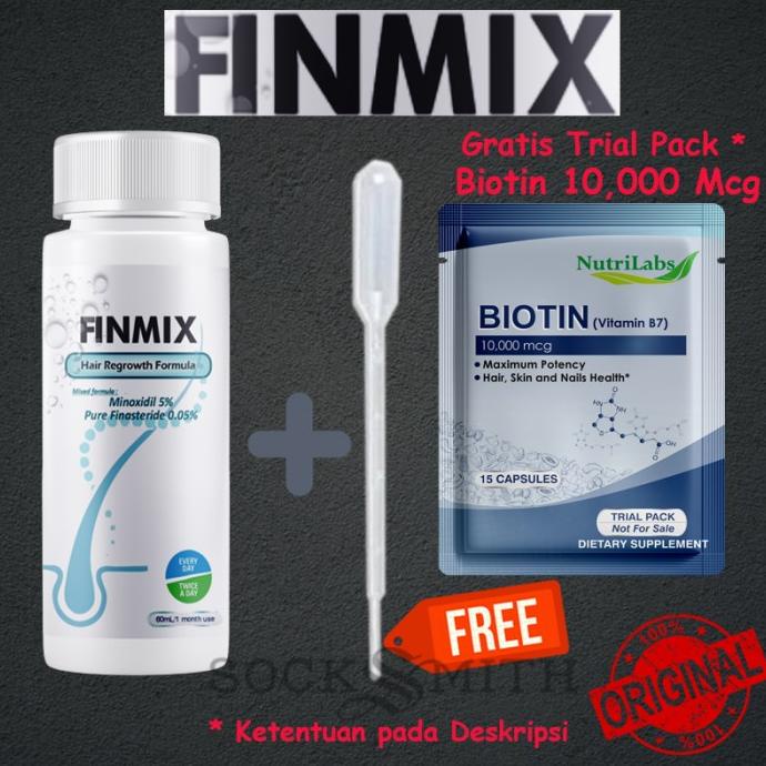 Finmix Pure Finas 0.05% Minoxidil 5% 60Ml Formulasi Usa 100% Original