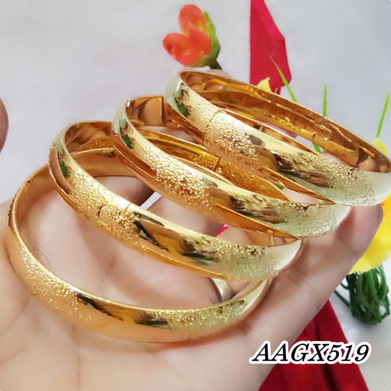 Gelang bangkok pasir lapis emas 24k