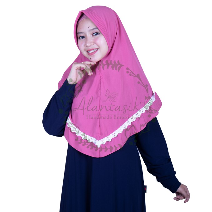 Alantasik - jilbab pet antem aira renda lace hijab hijab instan R.17
