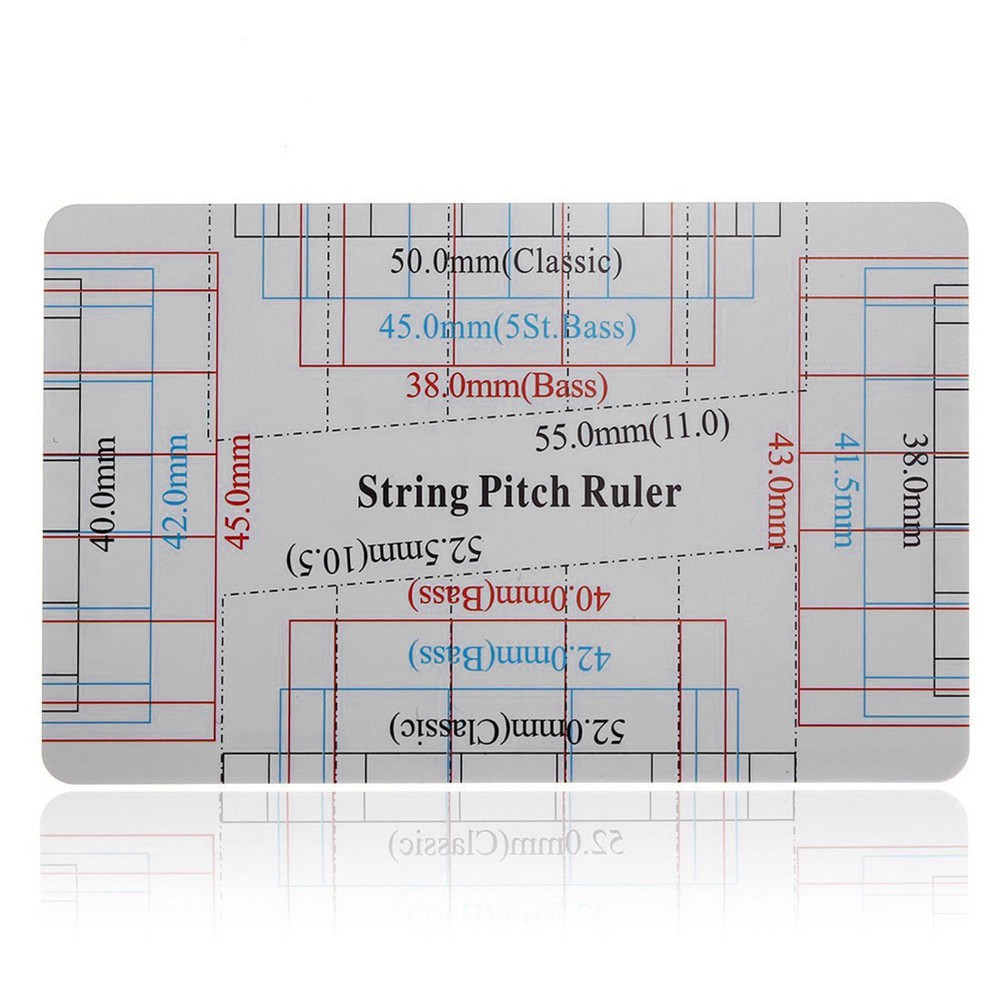 MOJITO Portable Fritz Ruler Guitar String Action Gauge Ruler String Pitch Ruler Card Luthier Tool
