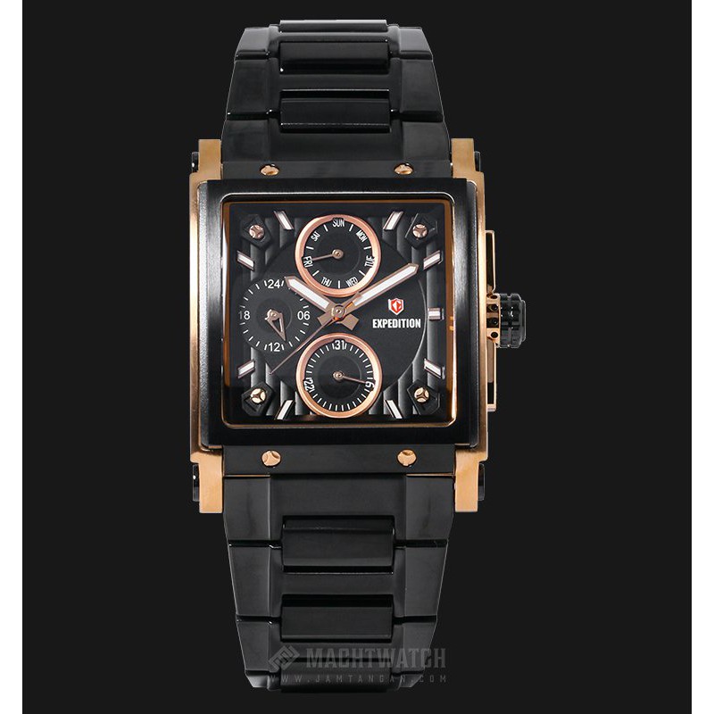 Expedition E 6731 BF BBRBA Ladies Sport Black Dial Stainless Steel Watch