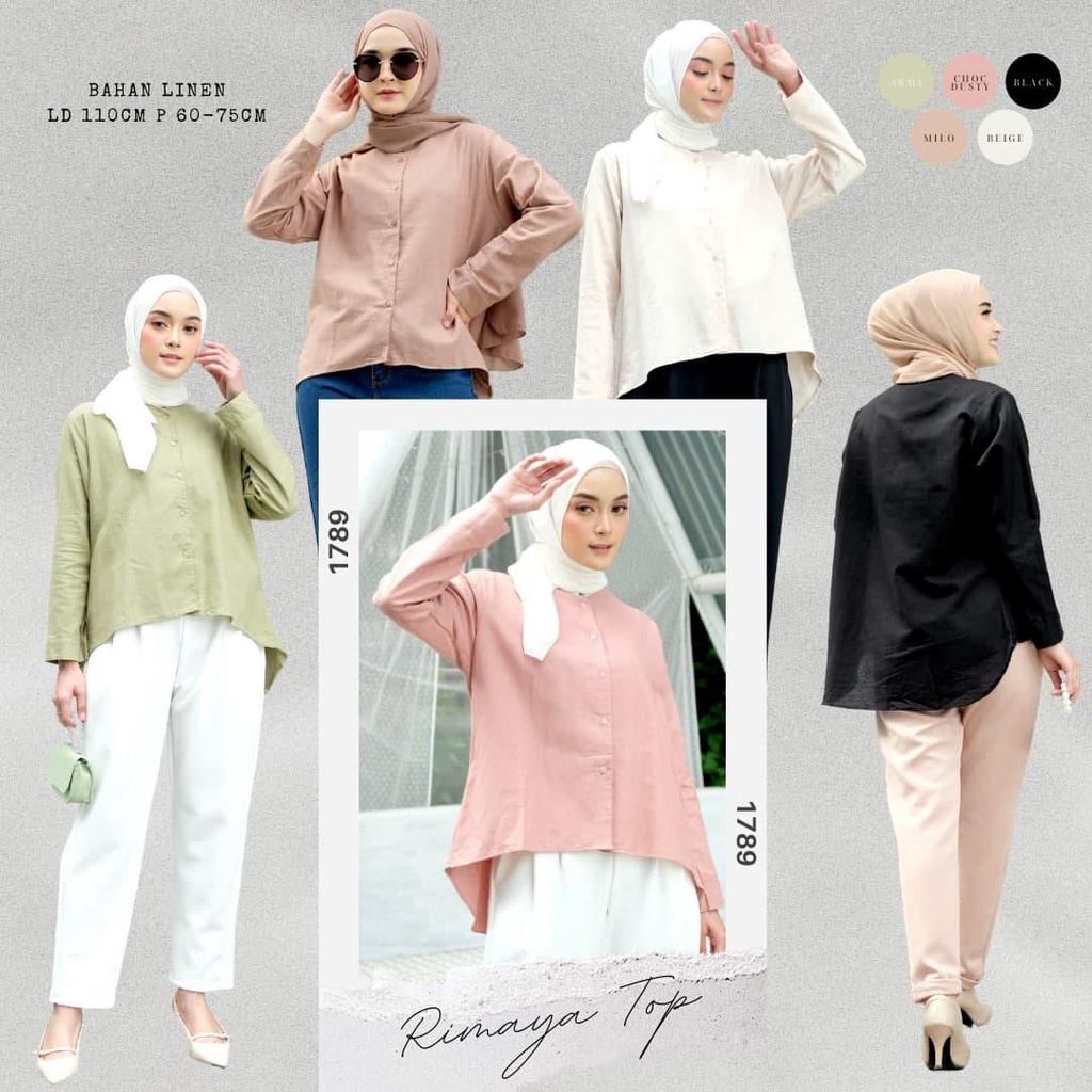 RIMAYA TOP / BLOUSE / ATASAN / JUMBO SIZE / ATASAN KERJA