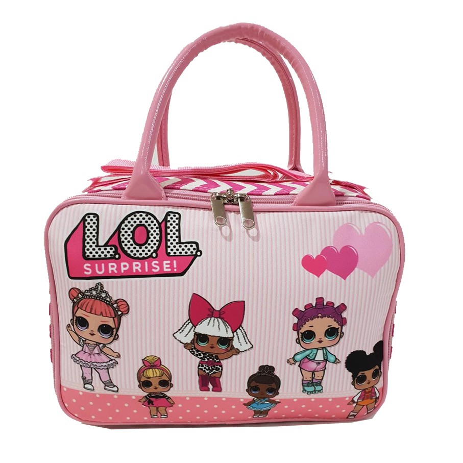 SET isi 2 - Tas Travel Anak Motif Cantik  Bahan Kanvas  ( isi 2 Besar dan Kecil )