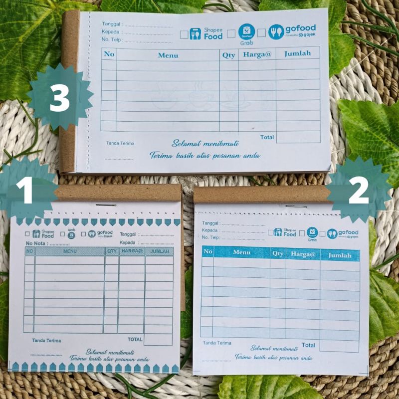 NOTA GOFOOD GRABFOOD SHOPEEFOOD STRUK MAKANAN/NOTA MAKANAN SHOPEE, GRABFOOD, GOFOOD UKURAN MINI MURA
