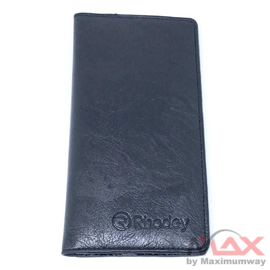 Rhodey 100% ORIGINAL ori Dompet Panjang Pria Bahan Kulit asli sapi import men laki laki hitam Canvas