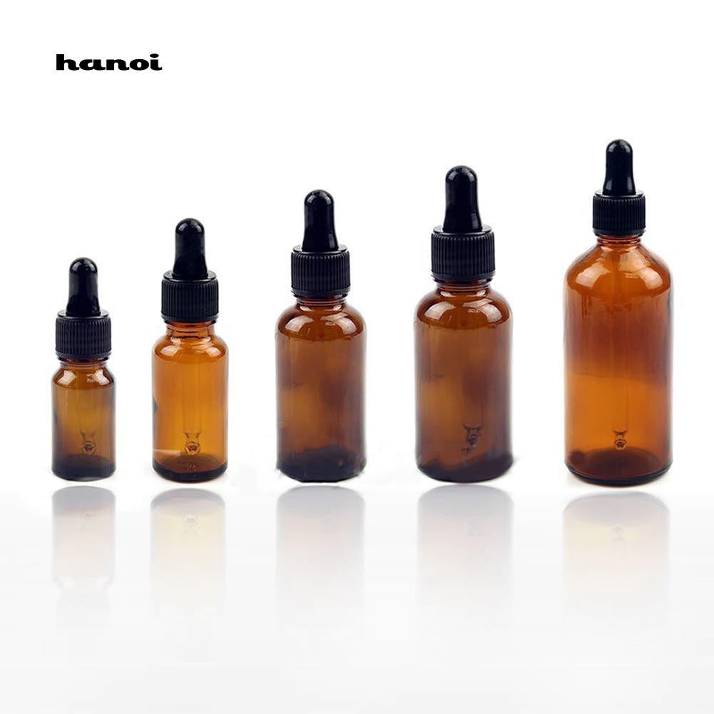 [Bayar Di Tempat]HN❤Mini 10ml-100ml Amber Glass Reagent Liquid Pipette Empty Bottle Eye Dropper