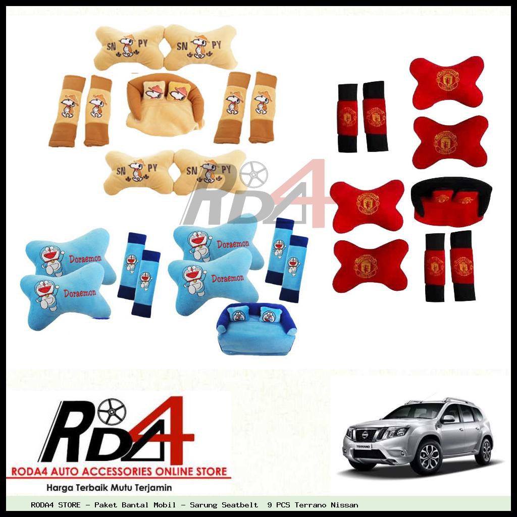 Paket Bantal Mobil - Sarung Seatbelt  9 PCS Terrano Nissan