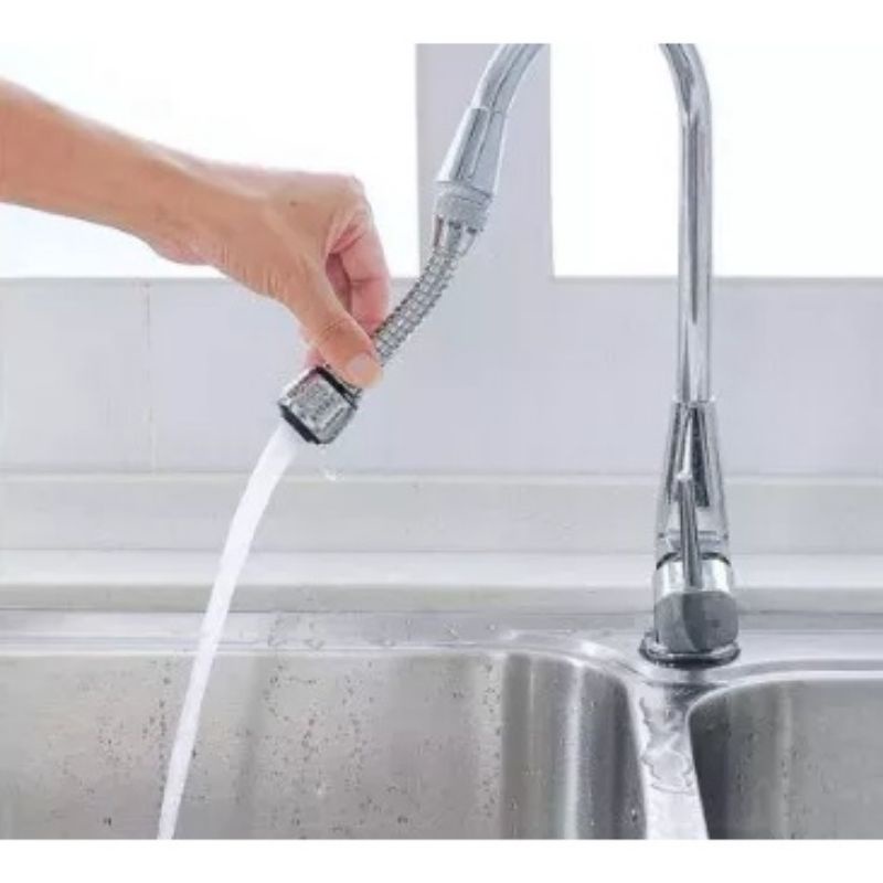 PR84 Sambungan Kepala Kran Air Turbo Flex Faucet 360° Flexible 2 Mode Spray