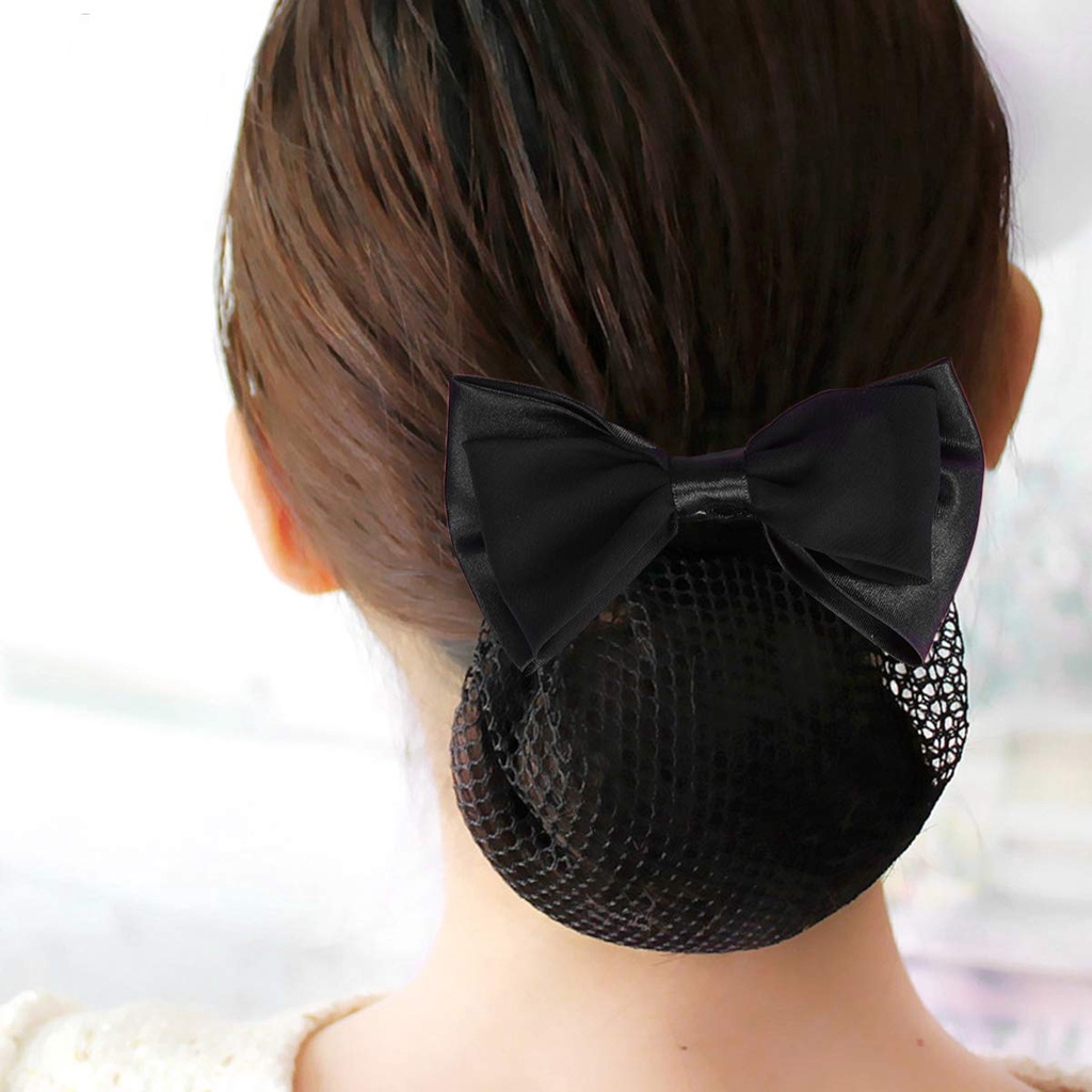 Jepit Rambut Hairnet Jepitan Pita Rambut Korea Cepol Harnet Sanggul Pramugari Otomatis Bowknot Hairnet Barrette Hair Clip