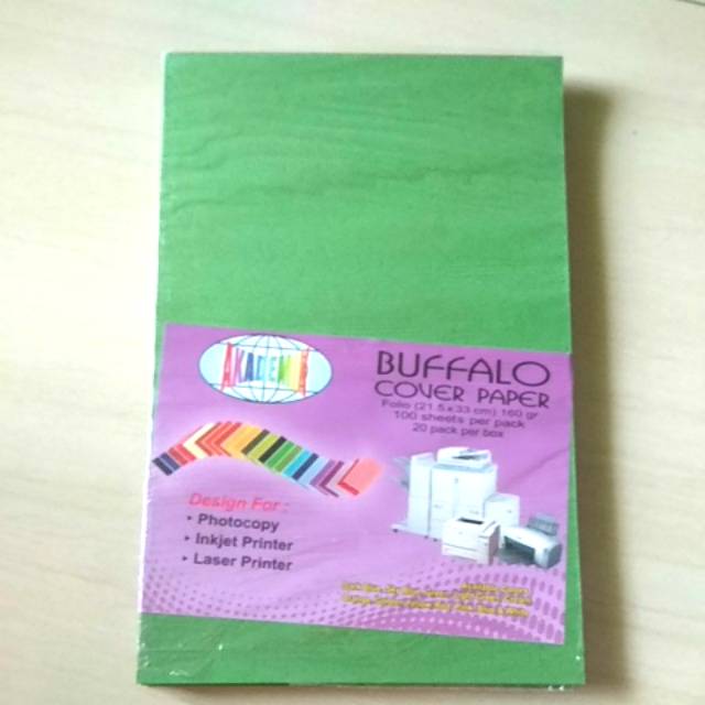 Atk Kertas Jeruk Ukuran Folio F4 Cover Paper Makalah Merk Buffalo Warna Hijau Shopee Indonesia