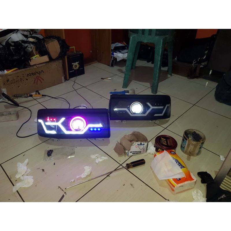 headlamp lampu depan carry futura custom proyektor harga satu set