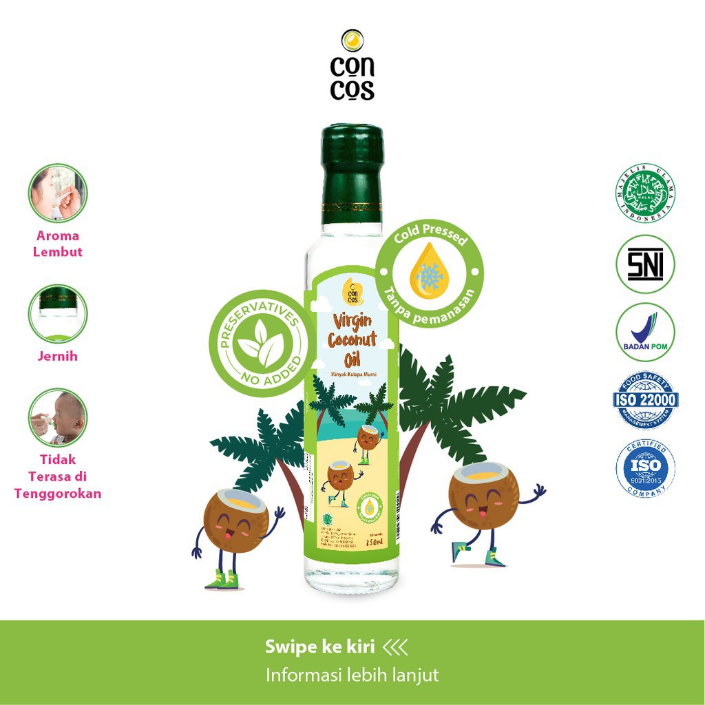 Concos Virgin Coconut Oil Kids 250ml MPAsi VCO Anak - Kabakids Store